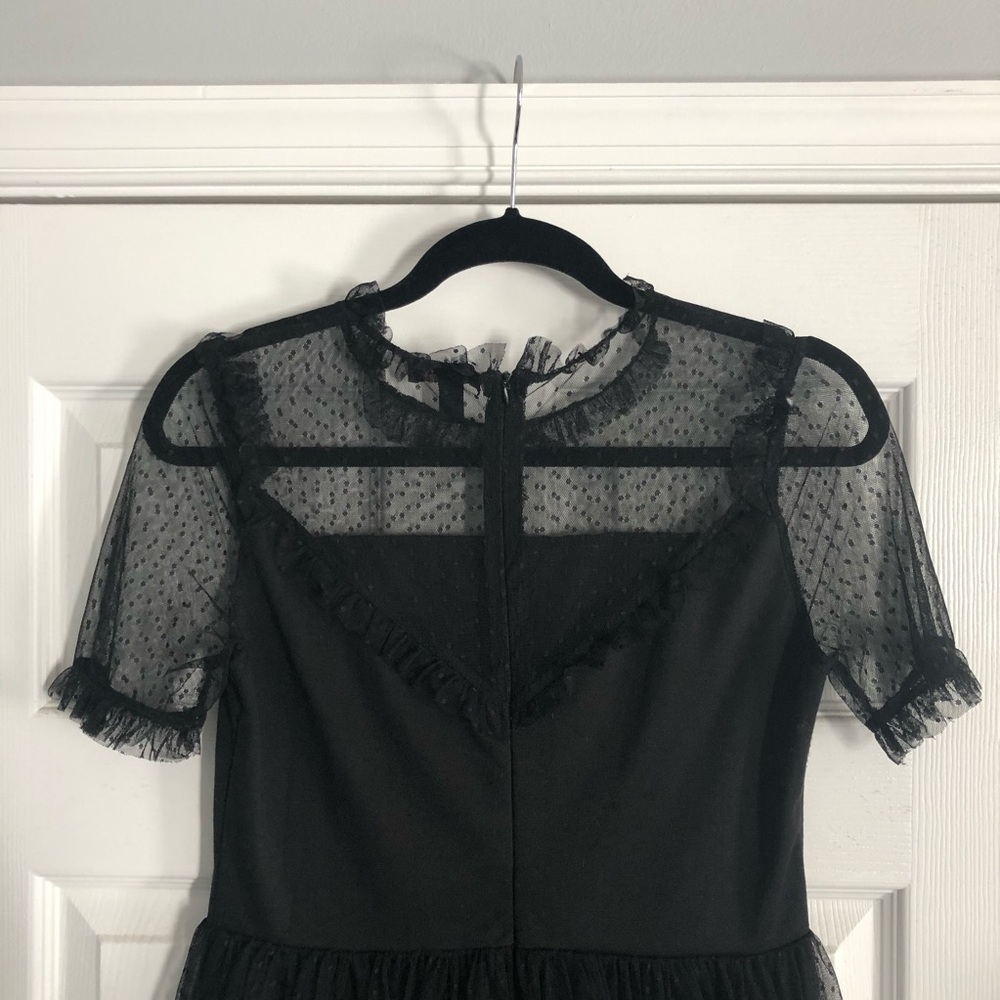 Black dotted mesh dress - Picture 4 of 5